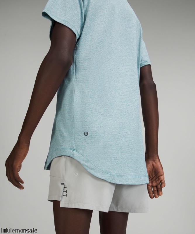 Lululemon Deutschland DELULU808 | Lululemon Deutschland Heathered Crest Drysense Trainings-Kurzarmshirt